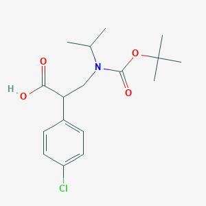 3-{[(tert-butoxy)carbonyl](propan-2-yl)amino}-2-(4-chlorophenyl)propanoic acid - (1000985-05-6)