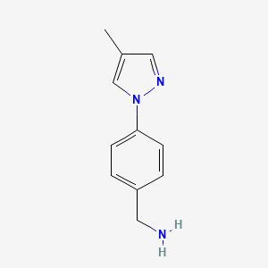 1-[4-(4-methyl-1H-pyrazol-1-yl)phenyl]methanamine - (1006951-00-3)