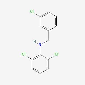 2,6-dichloro-N-[(3-chlorophenyl)methyl]aniline - (1024204-82-7)
