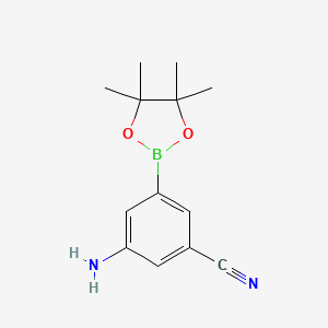 3-Amino-5-(tetramethyl-1,3,2-dioxaborolan-2-yl)benzonitrile - (1036991-35-1)