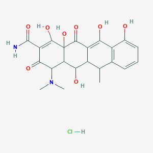 2-Naphthacenecarboxamide,4-(dimethylamino)-1,4,4a,5,5a,6,11,12a-octahydro-3,5,10,12,12a-pentahydroxy-6-methyl-1,11-dioxo-, monohydrochloride,(4S,4aR,5S,5aR,6R,12aS)- - (10592-13-9)