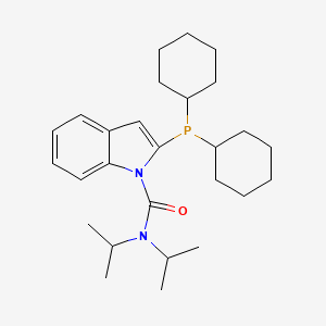 2-(Dicyclohexylphosphino)-N,N-bis(1-methylethyl)-1H-indole-1-carboxamide - (1067175-36-3)