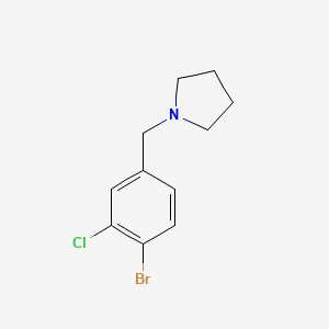 1-[(4-Bromo-3-chlorophenyl)methyl]-pyrrolidine - (1092069-95-8)