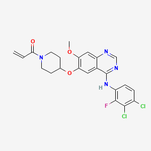 1-[4-[[4-[(3,4-Dichloro-2-fluorophenyl)amino]-7-methoxy-6-quinazolinyl]oxy]-1-piperidinyl]-2-propen-1-one - (1092364-38-9)
