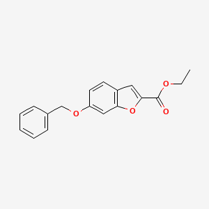2-Benzofurancarboxylic acid, 6-(phenylmethoxy)-, ethyl ester - (110060-70-3)