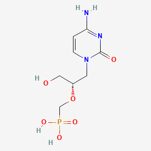 [1-(4-Amino-2-oxo-pyrimidin-1-yl)-3-hydroxy-propan-2-yl]oxymethylphosphonic acid - (113852-37-2)