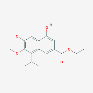 2-Naphthalenecarboxylic acid, 4-hydroxy-6,7-dimethoxy-8-(1-methylethyl)-, ethyl ester - (1174764-48-7)