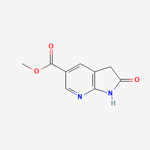 1H-Pyrrolo[2,3-b]pyridine-5-carboxylic acid, 2,3-dihydro-2-oxo-, methyl ester - (1190317-75-9)