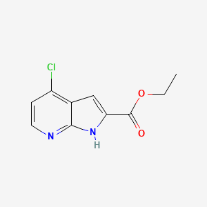1H-Pyrrolo[2,3-b]pyridine-2-carboxylic acid, 4-chloro-, ethyl ester - (1196151-72-0)