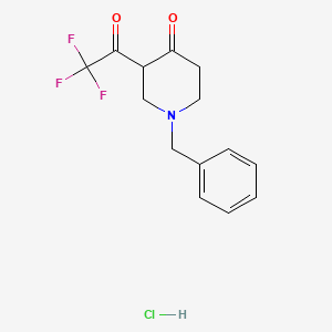 1-Benzyl-3-(2,2,2-trifluoro-acetyl)piperidin-4-one HCl - (1198285-40-3)