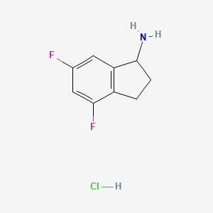 1H-Inden-1-amine, 4,6-difluoro-2,3-dihydro-, hydrochloride (1:1) - (1199782-88-1)