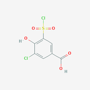 3-chloro-5-(chlorosulfonyl)-4-hydroxybenzoic acid - (1201663-81-1)