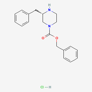 1-Piperazinecarboxylic acid, 3-(phenylmethyl)-, phenylmethyl ester, hydrochloride (1:1), (3S)- - (1217779-31-1)