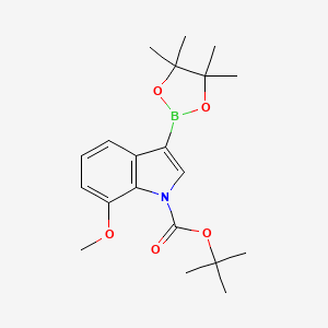 1H-Indole-1-carboxylic acid, 7-methoxy-3-(4,4,5,5-tetramethyl-1,3,2-dioxaborolan-2-yl)-, 1,1-dimethylethyl ester - (1218790-26-1)