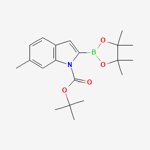 1H-Indole-1-carboxylic acid, 6-methyl-2-(4,4,5,5-tetramethyl-1,3,2-dioxaborolan-2-yl)-, 1,1-dimethylethyl ester - (1218791-10-6)