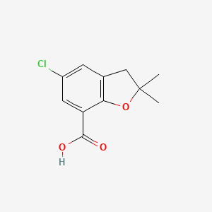 5-chloro-2,2-dimethyl-2,3-dihydrobenzofuran-7-carboxylic acid - (123656-27-9)
