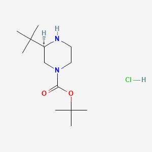1-Piperazinecarboxylic acid, 3-(1,1-dimethylethyl)-, 1,1-dimethylethyl ester, (3R)- - (1240588-24-2)