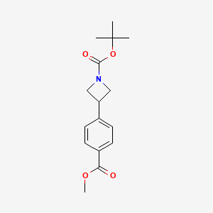 TERT-BUTYL 3-(4-(METHOXYCARBONYL)PHENYL)AZETIDINE-1-CARBOXYLATE - (1240970-70-0)