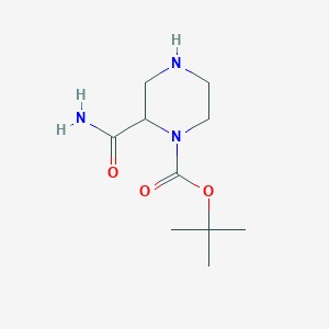 tert-Butyl 2-carbamoylpiperazine-1-carboxylate - (1246030-06-7)