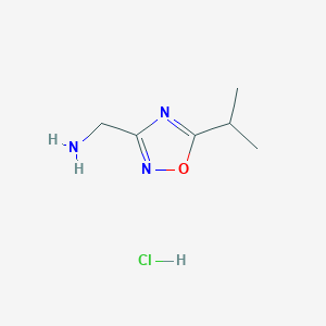 [(5-isopropyl-1,2,4-oxadiazol-3-yl)methyl]amine hydrochloride - (1255717-36-2)