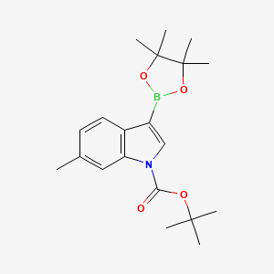 1H-Indole-1-carboxylic acid, 6-methyl-3-(4,4,5,5-tetramethyl-1,3,2-dioxaborolan-2-yl)-, 1,1-dimethylethyl ester - (1256359-86-0)