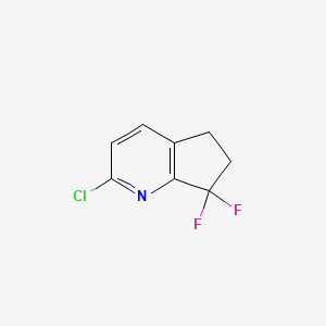 2-chloro-7,7-difluoro-5,6-dihydrocyclopenta[b]pyridine - (1257072-82-4)