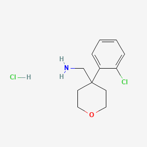 [4-(2-chlorophenyl)oxan-4-yl]methanamine hydrochloride - (1258650-13-3)