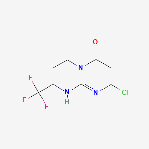 (S)-8-Chloro-2-(trifluoromethyl)-3,4-dihydro-1H-pyrimido[1,2-a]pyrimidin-6(2H)-one - (1260585-11-2)