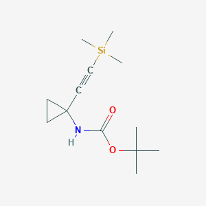 tert-butyl (1-((trimethylsilyl)ethynyl)cyclopropyl)carbamate - (1268810-08-7)