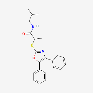 2-((4,5-Diphenyloxazol-2-yl)thio)-N-isobutylpropanamide - (1280298-31-8)
