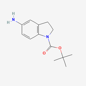 1H-Indole-1-carboxylic acid, 5-amino-2,3-dihydro-, 1,1-dimethylethyl ester - (129487-92-9)