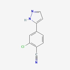 2-chloro-4-(1H-pyrazol-5-yl)benzonitrile - (1297537-37-1)