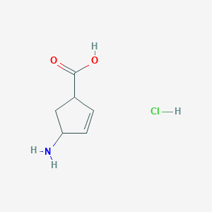 2-Cyclopentene-1-carboxylic acid, 4-amino-, hydrochloride (1:1), (1S,4R)- - (130931-84-9)