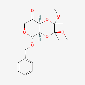 (2S,3S,4aS,5R,8aS)-5-benzyloxy-2,3-dimethoxy-2,3-dimethyl-5,8a-dihydro-4aH-pyrano[3,4-b][1,4]dioxin-8-one - (1309358-01-7)