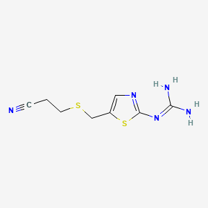 1-(5-(((2-Cyanoethyl)thio)methyl)thiazol-2-yl)guanidine - (131184-89-9)