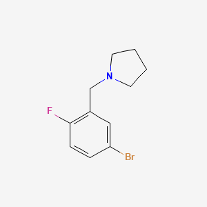 1-[(5-Bromo-2-fluorophenyl)methyl]pyrrolidine - (1345471-64-8)