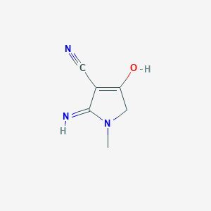 2-amino-1-methyl-4-oxo-4,5-dihydro-1H-pyrrole-3-carbonitrile - (134555-07-0)