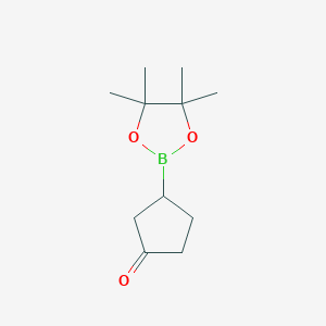 2-[(4,4,5,5-tetramethyl-1,3,2-dioxaborolan-2-yl)methyl]cyclopentan-1-one - (134892-21-0)