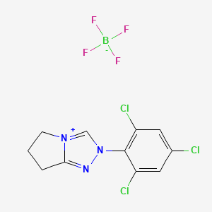 2-(2,4,6-Trichlorophenyl)-6,7-dihydro-5H-pyrrolo[2,1-c][1,2,4]triazol-2-ium tetrafluoroborate - (1353251-02-1)