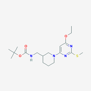tert-Butyl ((1-(6-ethoxy-2-(methylthio)pyrimidin-4-yl)piperidin-3-yl)methyl)carbamate - (1353987-52-6)