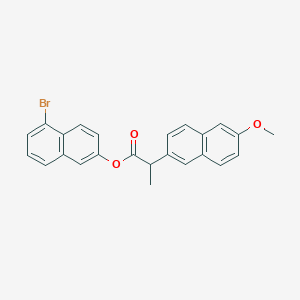 2-Naphthaleneacetic acid, 6-methoxy-α-methyl-, 5-bromo-2-naphthalenyl ester - (1363166-31-7)