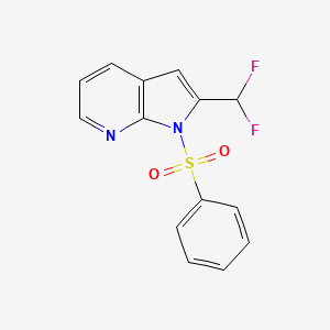1H-Pyrrolo[2,3-b]pyridine, 2-(difluoromethyl)-1-(phenylsulfonyl)- - (1363381-32-1)
