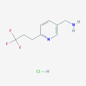 [6-(3,3,3-trifluoropropyl)pyridin-3-yl]methanamine;hydrochloride - (1373864-34-6)