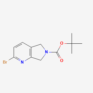 tert-butyl2-bromo-5H,6H,7H-pyrrolo[3,4-b]pyridine-6-carboxylate - (1375302-76-3)