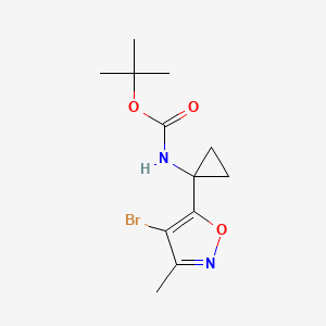 tert-Butyl (1-(4-bromo-3-methylisoxazol-5-yl)cyclopropyl)carbamate - (1380090-10-7)