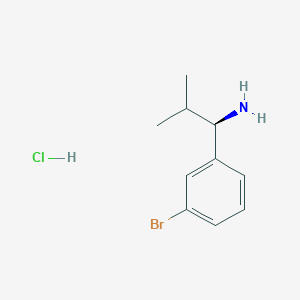 (R)-1-(3-BROMOPHENYL)-2-METHYLPROPAN-1-AMINE HYDROCHLORIDE - (1391566-64-5)