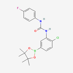 1-(2-chloro-5-(4,4,5,5-tetramethyl-1,3,2-dioxaborolan-2-yl)phenyl)-3-(4-fluorophenyl)urea - (1400225-67-3)