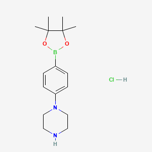 1-(4-(4,4,5,5-Tetramethyl-1,3,2-dioxaborolan-2-yl)phenyl)piperazine hydrochloride - (1415794-62-5)