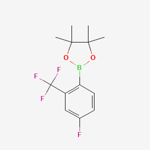 2-[4-fluoro-2-(trifluoromethyl)phenyl]-4,4,5,5-tetramethyl-1,3,2-dioxaborolane - (1416723-10-8)