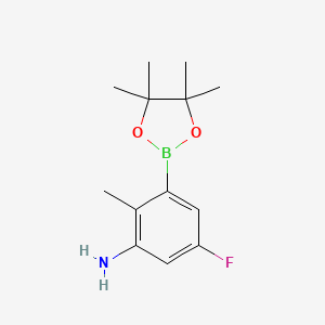 5-fluoro-2-methyl-3-(4,4,5,5-tetramethyl-1,3,2-dioxaborolan-2-yl)aniline - (1418128-33-2)